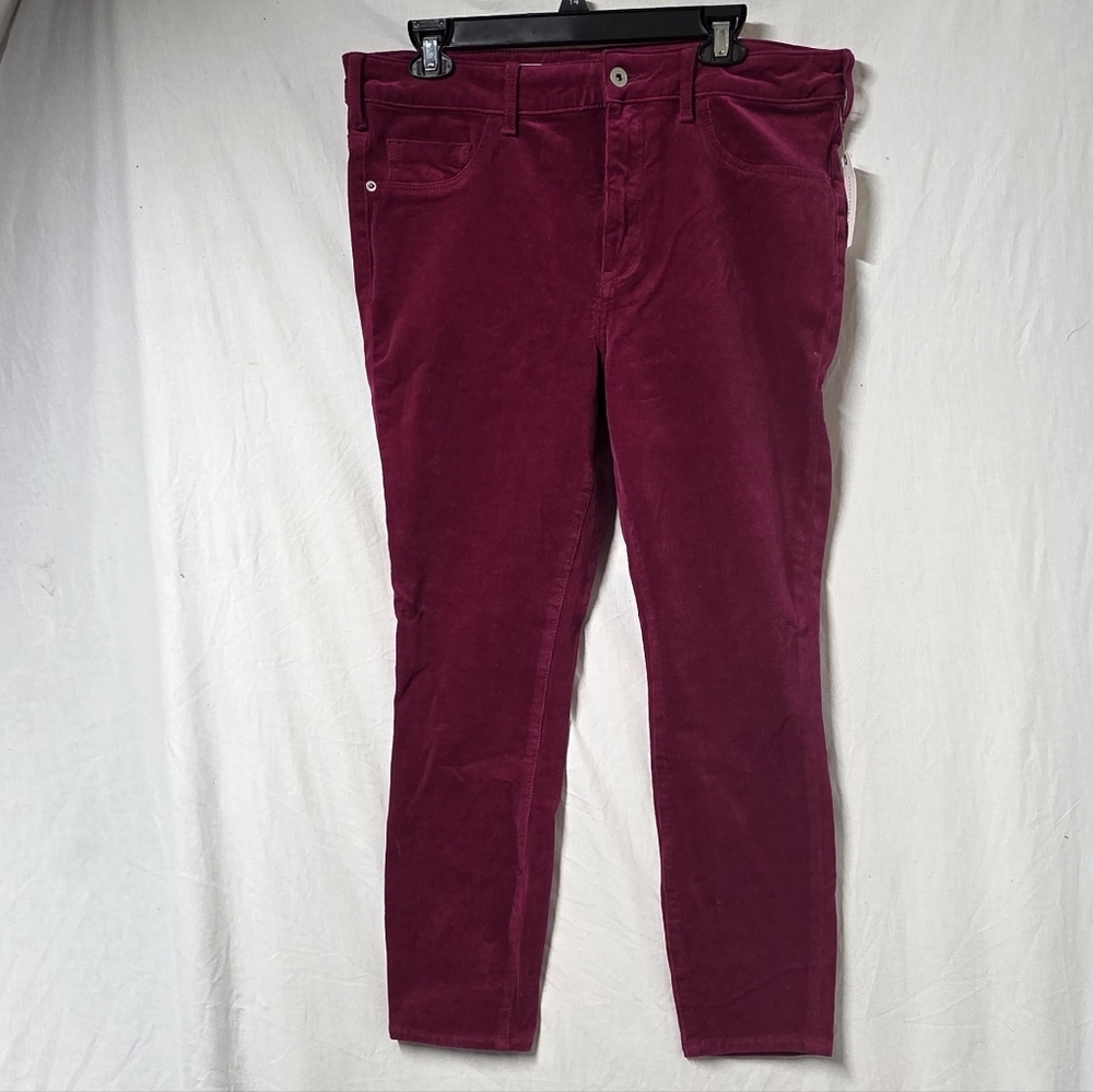 Pilcro Anthropologie High Rise Stretch Skinny Corduroy Pink Pants Size 32 Nwt